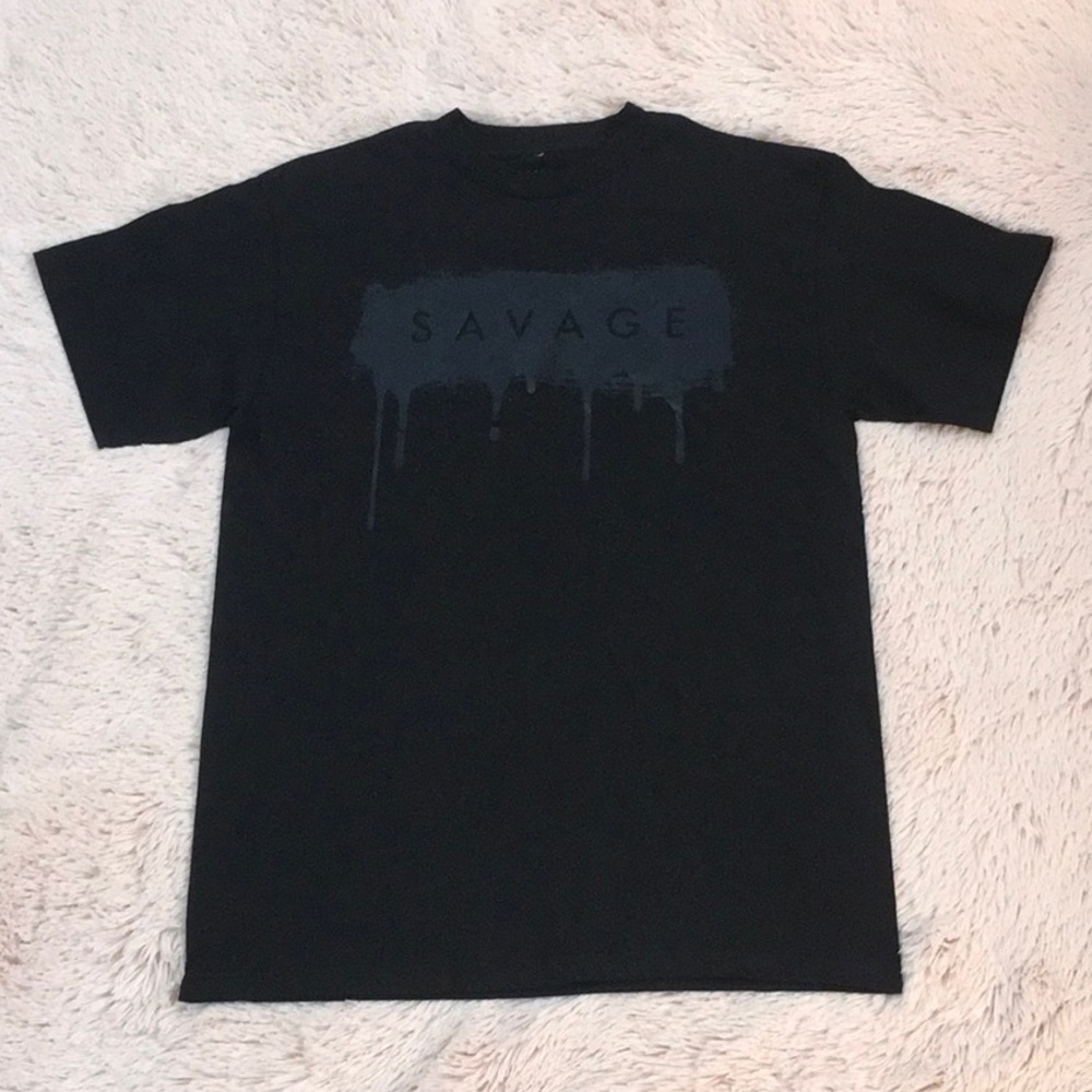 Popular Poison ‘SAVAGE’  Dripping Paint Logo Shirt